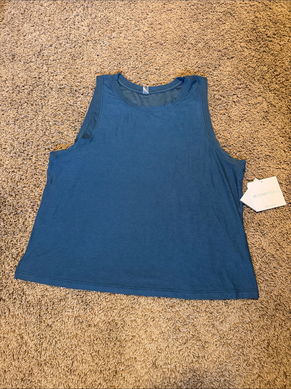 Beyond Yoga Teal Sleeveless Muscle Tank